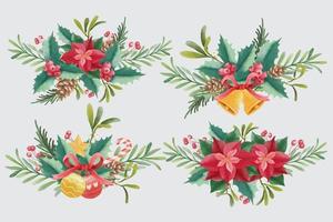 Watercolor Christmas Bouquets Collection