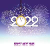 Happy New Year 2022 with fireworks backgrounds vector