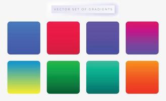 gradientes de diseño vectorial. degradados de colores suaves. vector