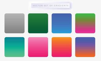 gradientes de diseño vectorial. degradados de colores suaves. vector