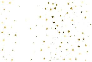 estrellas de oro cayendo. celebración de confeti dorado. decoración navideña. vector