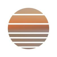 Design of Sunset striped wallpaper. vector
