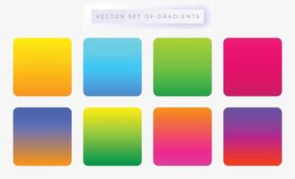 gradientes de diseño vectorial. degradados de colores suaves. vector