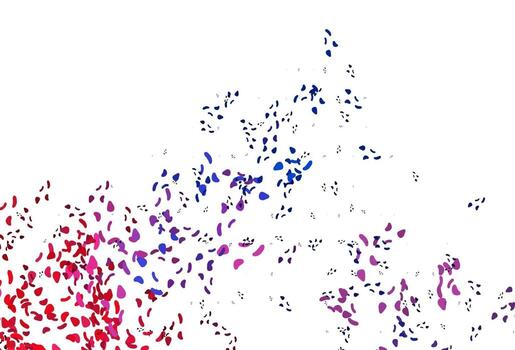 Light Blue, Red vector pattern with chaotic shapes.