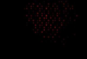 Dark Red vector texture with playing cards.