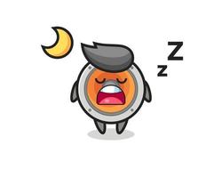 loudspeaker character illustration sleeping at night vector