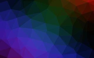 Dark Multicolor, Rainbow vector blurry triangle pattern.
