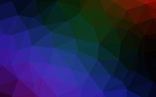 Dark Multicolor, Rainbow vector blurry triangle pattern.