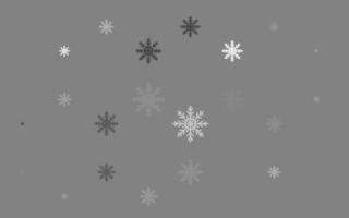 Light Silver, Gray vector template with ice snowflakes.