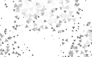 textura de vector gris plateado claro en estilo triangular.