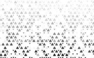Fondo transparente de vector gris plateado claro con triángulos.