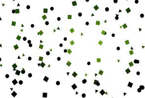 Light Green vector background with triangles, circles, cubes.