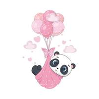 Cute Baby Panda, Kawaii Panda Sitting 13530814 Vector Art at Vecteezy