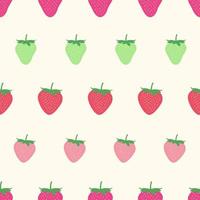 Seamless childish pattern with colorful strawberry vector background.
