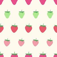 Seamless childish pattern with colorful strawberry vector background.