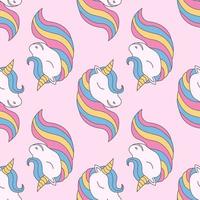 Unicorn Seamless Pattern Graphic. Surface textures for textile vector