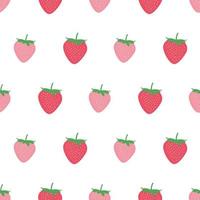 Seamless childish pattern with colorful strawberry vector background.