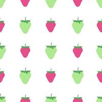 Seamless childish pattern with colorful strawberry vector background.