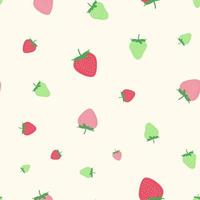 Seamless childish pattern with colorful strawberry vector background.