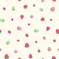 Seamless childish pattern with colorful strawberry vector background.