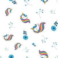 Unicorn Seamless Pattern Graphic. Surface textures for textile vector