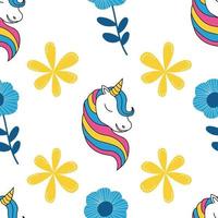 Unicorn Seamless Pattern Graphic. Surface textures for textile vector