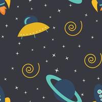 Seamless Outer space pattern graphic vector