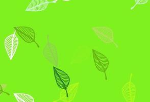 Light Green, Yellow vector doodle background.