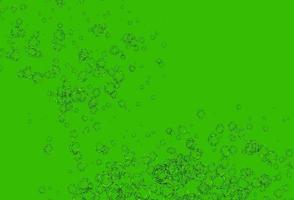 Light Green vector background with bubbles.