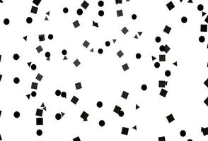 Light Black vector template with crystals, circles, squares.