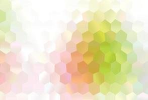 Light Green, Red vector cover with set of hexagons.