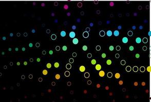 Dark Multicolor, Rainbow vector template with circles.