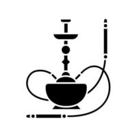 icono de glifo negro de cachimba vector