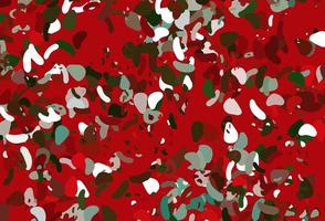 Light Green, Red vector backdrop with abstract shapes.