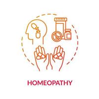 icono del concepto de homeopatía vector