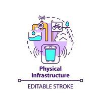 Physical infrastructure concept icon vector