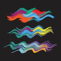 Wave abstract elements vector