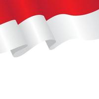 Ilustración de vector de bandera de Indonesia