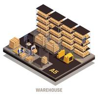 Warehouse Isometric Composition vector
