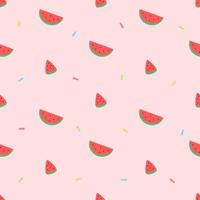 Fresh Watermelon Slice Seamless Pattern vector