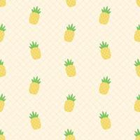 Fresh Summer Pineapple Seamless Pattern vector