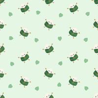 Cute Kawaii Chinese Rice Dumpling Seamless Pattern vector