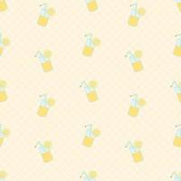 limonada fresca de verano de patrones sin fisuras vector