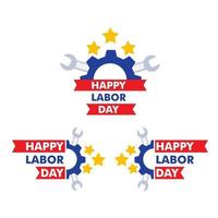 happy labor day illustration. workingmans holiday illustration design vector