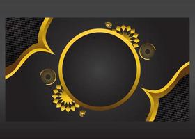 luxury golden cirlce gradient background vector