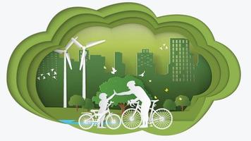 Green energy technology power saving environmentally friendly concepts vector