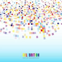 Abstract celebration colorful squares pattern on white background vector