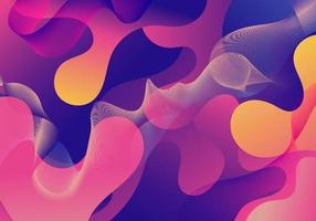 Abstract fluid or liquid gradient shape vibrant color background vector