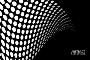 Abstract background with white wavy circle pattern vector