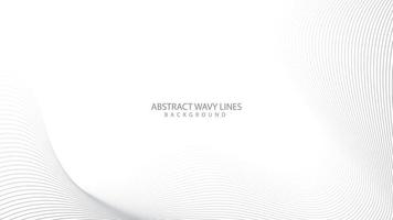 Fondo blanco elegante abstracto con ondas de línea fluida vector